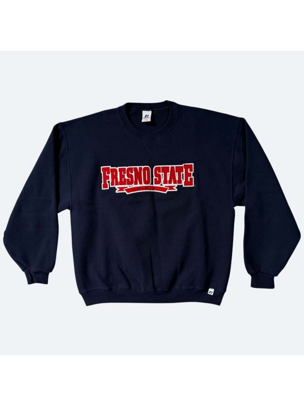 Vintage Fresno State Dad Embroidered Crewneck Blue Men's Large College Sweater